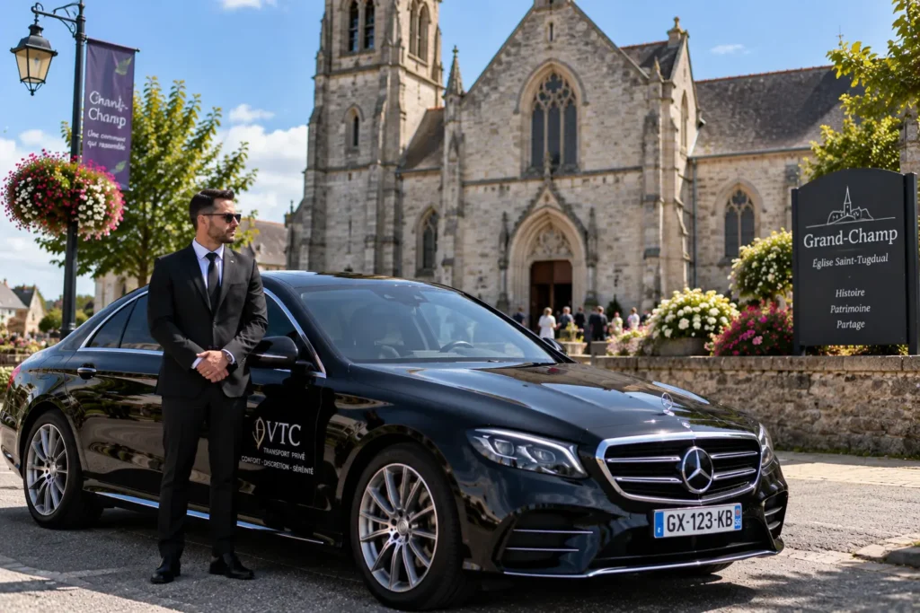 La campagne de Grand-Champ, desservie par les chauffeurs Hermine Cab au départ de Vannes